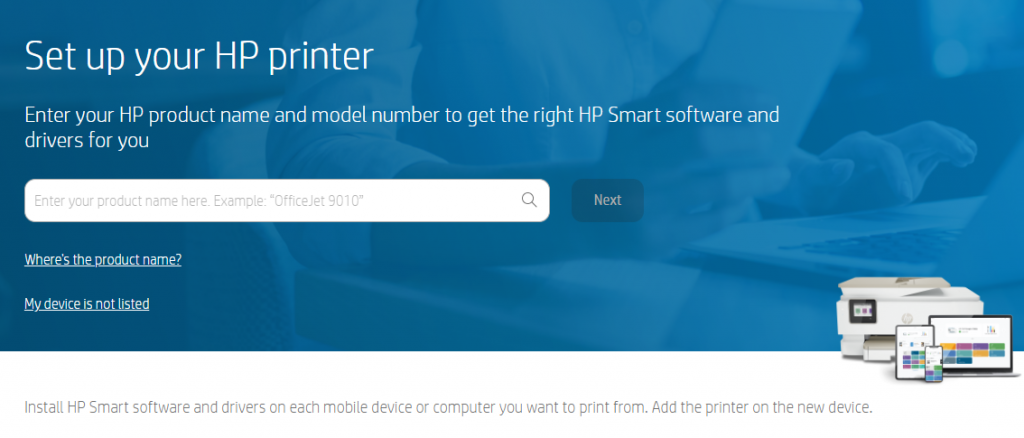 Visit 123.HP.Com to install HP Printer Software