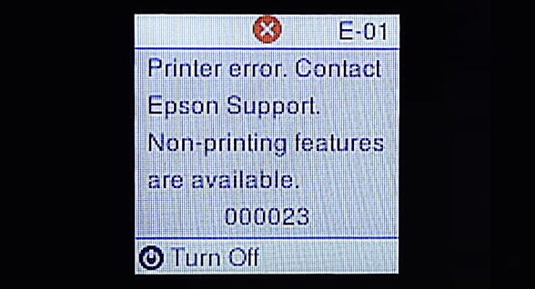 Epson E-01 Error